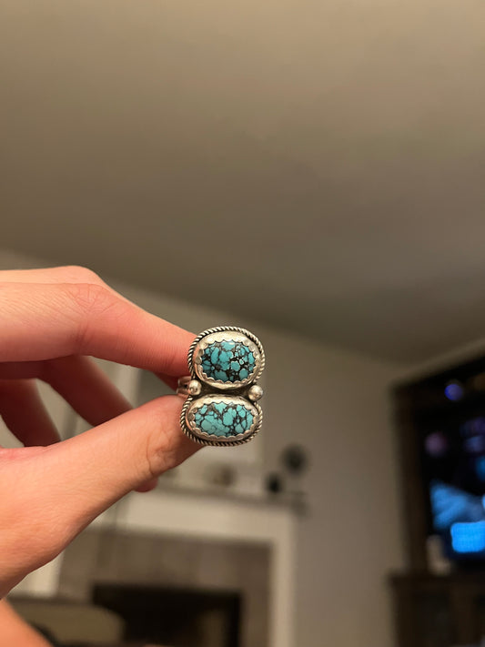 Turquoise and sterling ring